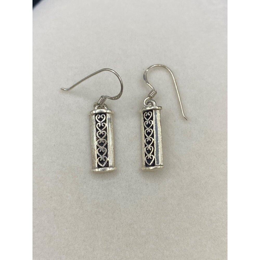 925 vintage heart earrings